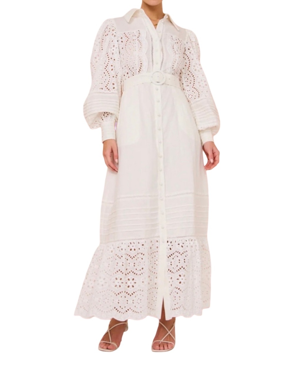 Saint Armont NWT Lara Maxi Shirtdress Ivory Size US S